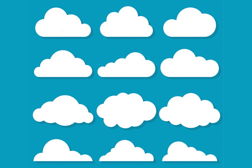 بهترین کالکشن وکتور های ابر های فلت و کارتونی به همراه فایل های لایه باز Ai و EPS